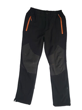 Gash Hao Men's 30x30 Black Softshell Fleece Lined Ski Snow Pants READ